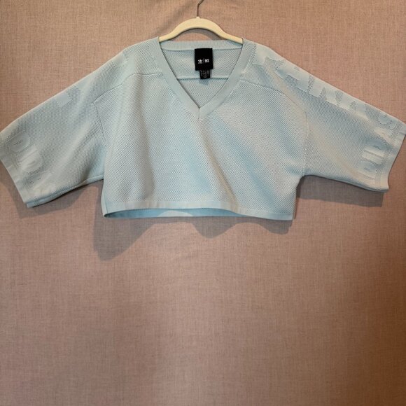 Adidas x Ivy Park Knit Jersey Crop Top Small - Green Tent Drip 2 Beyonce - Picture 5 of 14